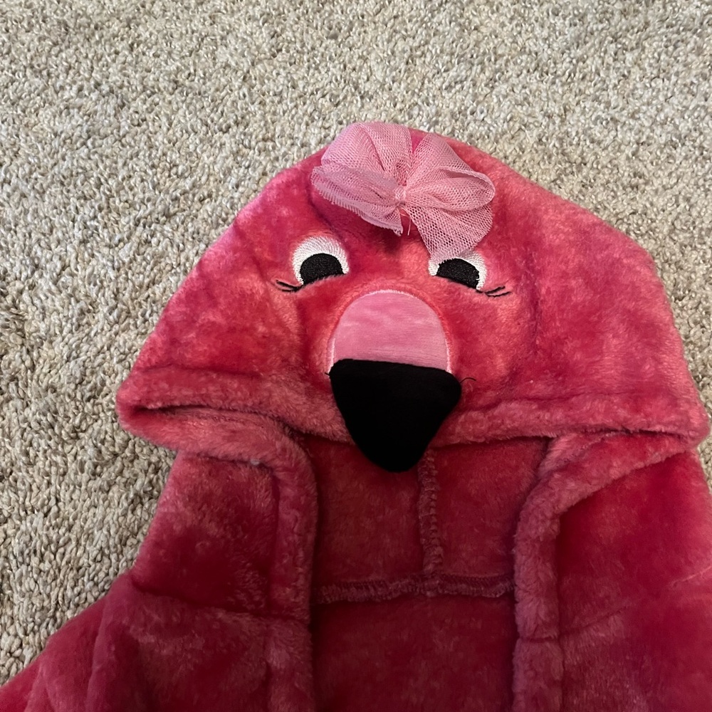 Baby Flamingo Fuzzy Robe - Picture 2 of 3